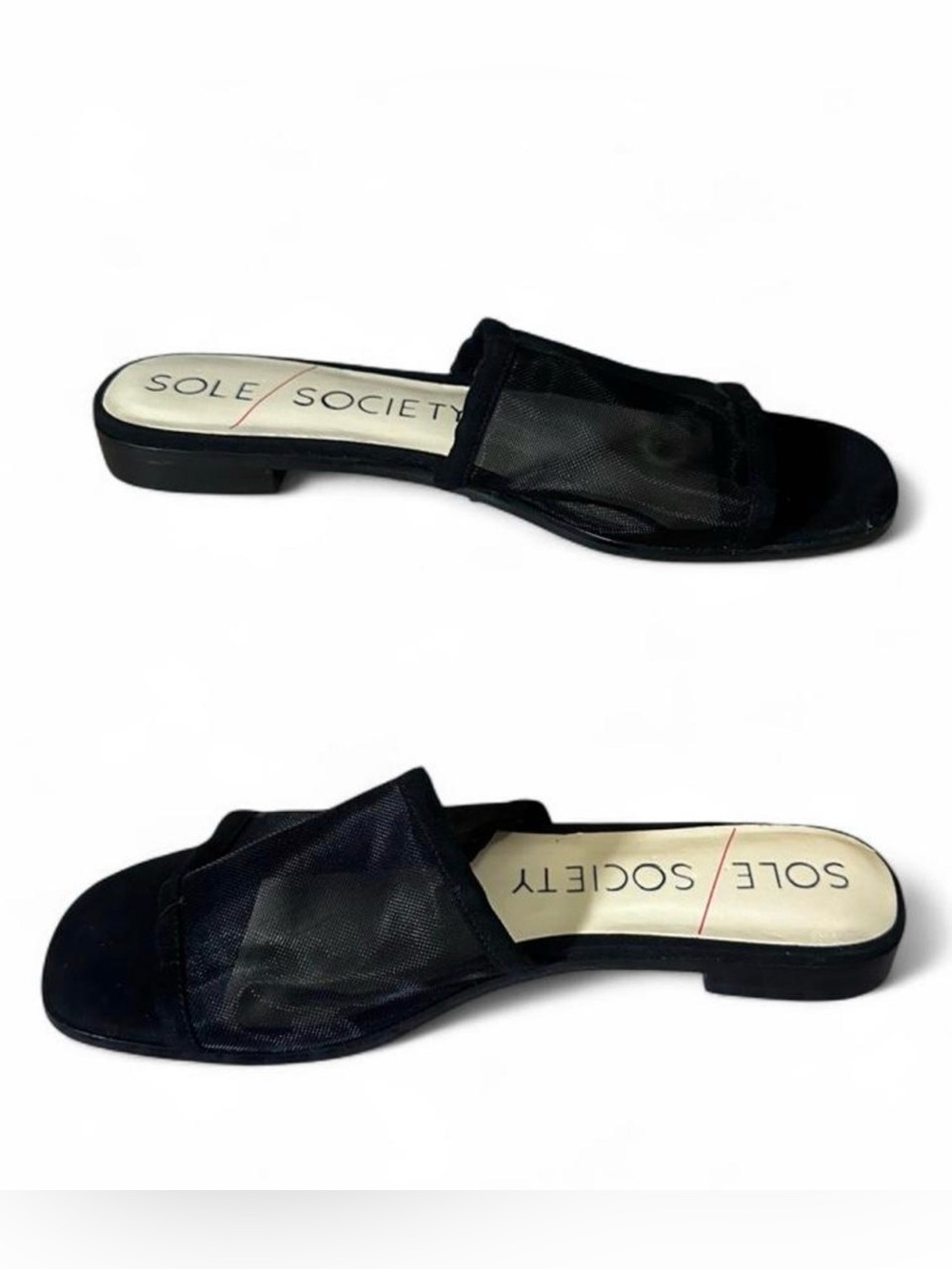 Sole Society Black Slide Sandals